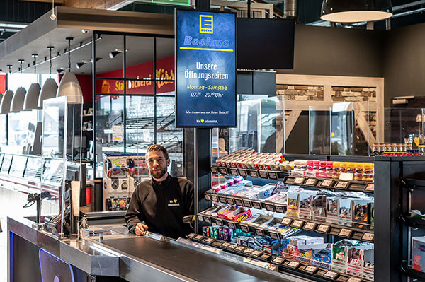 Blue4Media Displays mit Kasse